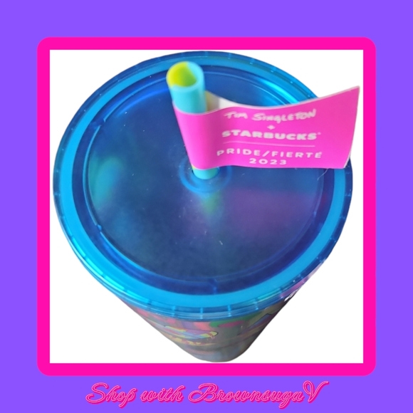 Starbucks 2023 Holographic Pride Tim Singleton  Tumbler Cup 24 oz - Picture 3 of 3